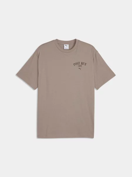 Футболка PUMA Graphic Cafe Tee комбінований верх бежевий