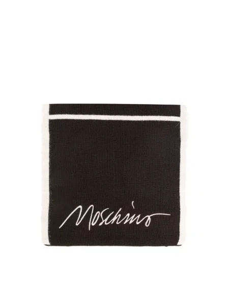 Moschino Akcesoria unisex ONE SIZE Szalik z logo brązowy