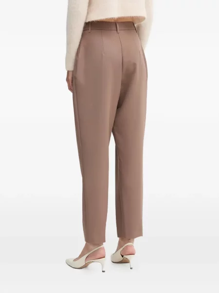 Pantaloni Gaudi plisate maro