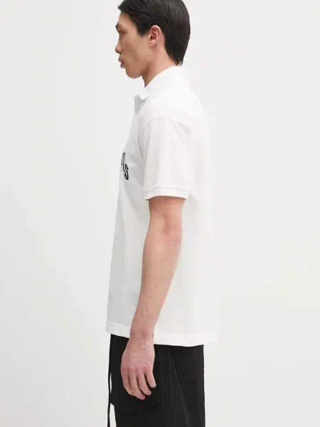 Palm Angels polo de Curved Logo cu imprimeu alb