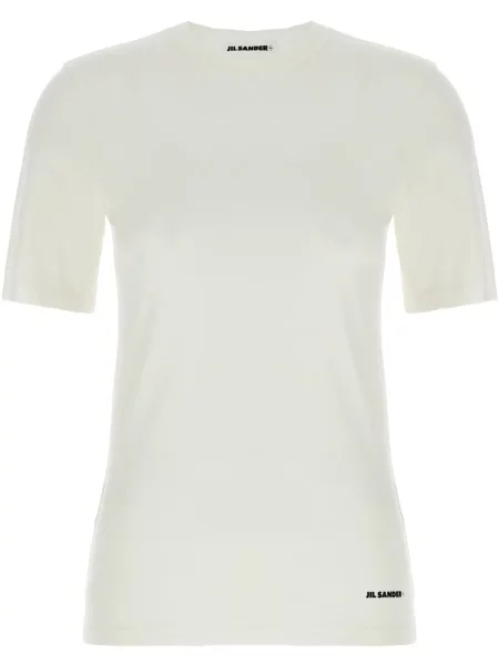 Tricou Jil Sander cu imagine alb