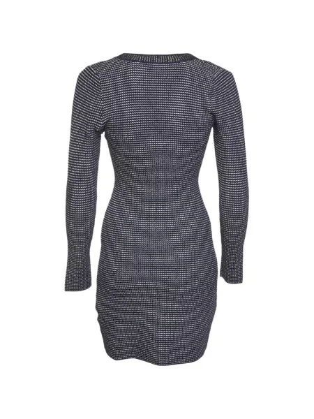 Rochie mini Sandro cu funde tricotate albastru
