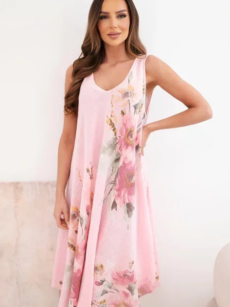 Haljina Kesi Włoski s V-izrezom žuta