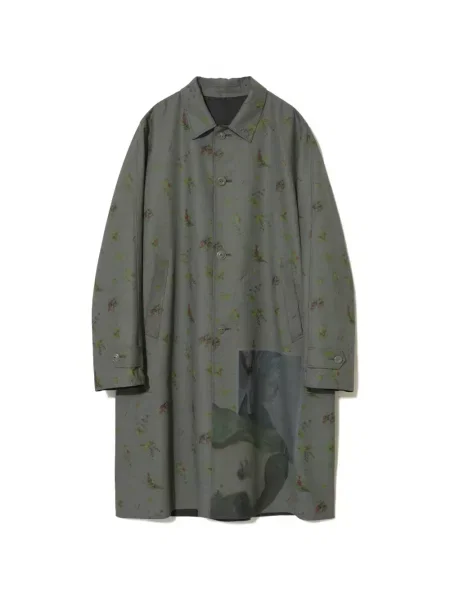 Palton Undercover cu model floral cu imagine gri