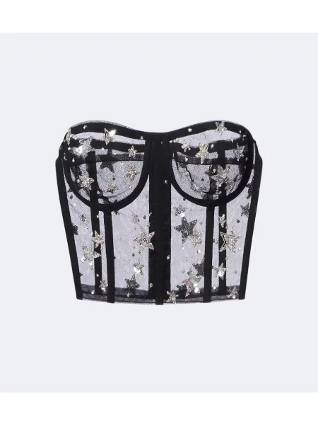 Biustonosz Dolce&gabbana z siateczką czarny