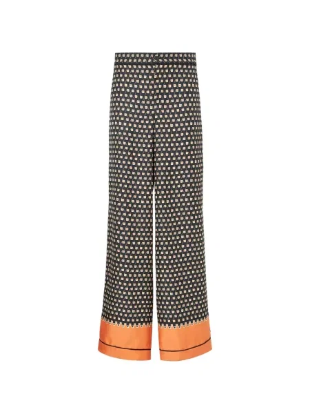 Pantaloni Fendi cu imagine cu imprimeu geometric negru