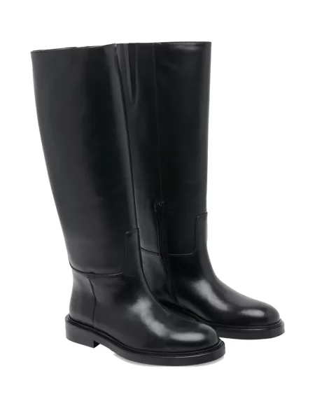 Botine Poeve din piele negru