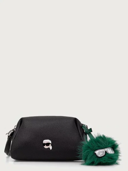 Karl Lagerfeld geantă crossbody pentru femei cu imitație de piele negru