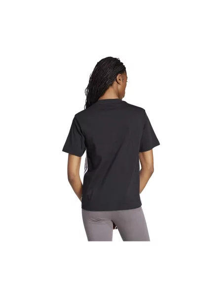 Prugasta majica Adidas crna