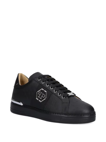 Sneakerși Philipp Plein cu șireturi din dantelă negru