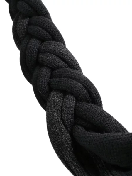 Fular Y's tricotate țesut negru