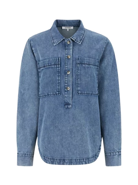 Soft Rebels Tricou SRKeira denim albastru