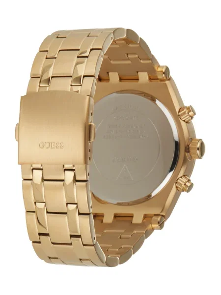 GUESS Ceas analogic CONTINENTAL auriu negru