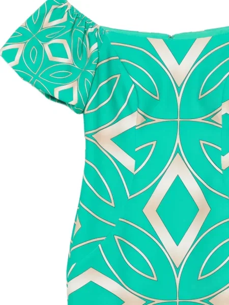 Rochie Allure cu imagine cu imprimeu geometric verde