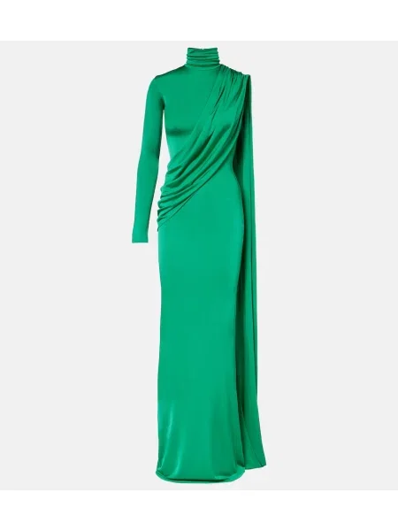 Rochie de satin The New Arrivals Ilkyaz Ozel din satin verde