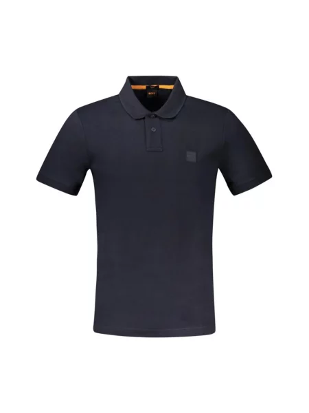 Koszulka polo o kroju slim fit z krótką listwą guzikową Hugo Boss niebieska