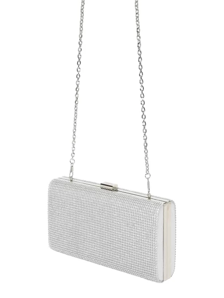 Mascara Clutch argintiu / transparent