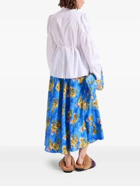 Fustă La Doublej cu model floral cu imagine albastru