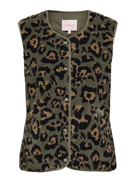 ONLY Vestă ONLBABY bej / oliv negru