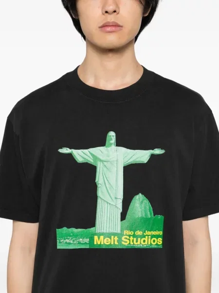 Tricou Melt cu imagine gri