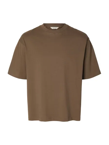 SELECTED Tricou SLHASPEN' maro