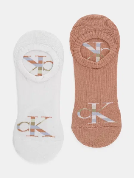 Чорапи Calvin Klein Jeans 2 чифта бяло