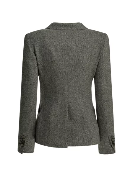 Sacou Tagliatore cu model herringbone cu două rânduri de nasturi gri