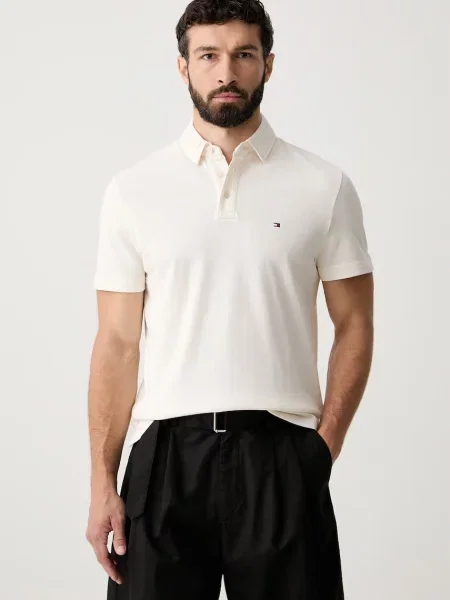 Tricou polo Tommy Hilfiger bej
