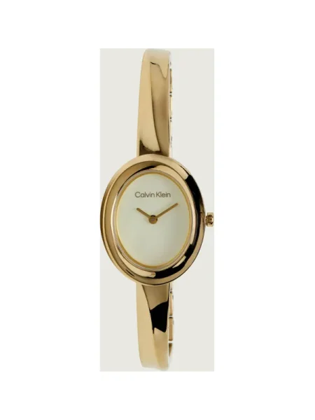 Calvin Klein Ceas analogic TWISTED BEZEL auriu