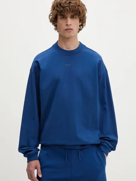 Tricou cu mânecă lungă Hugo albastru