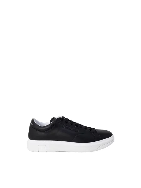 Armani Exchange Buty Mężczyzna 41 EU Skóra Sneakersy skórzane Action czarny