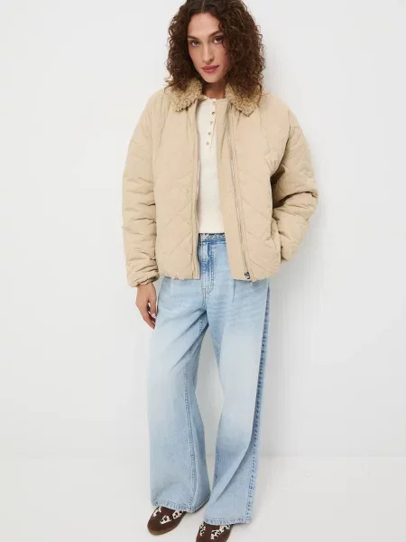 Medicine kurtka przejściowa oversize beżowy