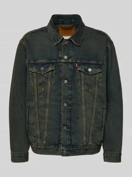Kurtka jeansowa o kroju relaxed fit z czystej bawełny model ‘TRUCKER’ Levi's granatowa