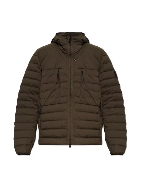 Kurtka Stone Island z kapturem z kamieniami brązowa
