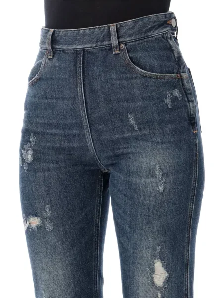 Viseltes hatású farmerek Mm6 Maison Margiela kék