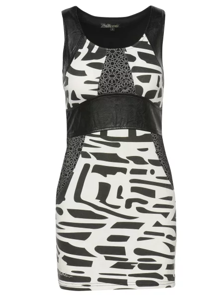 KOROSHI Rochie de cocktail negru alb