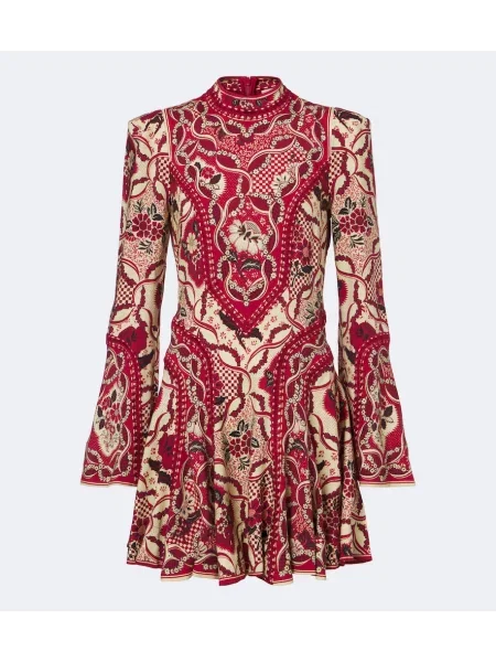 Rochie Alemais cu model floral roșu