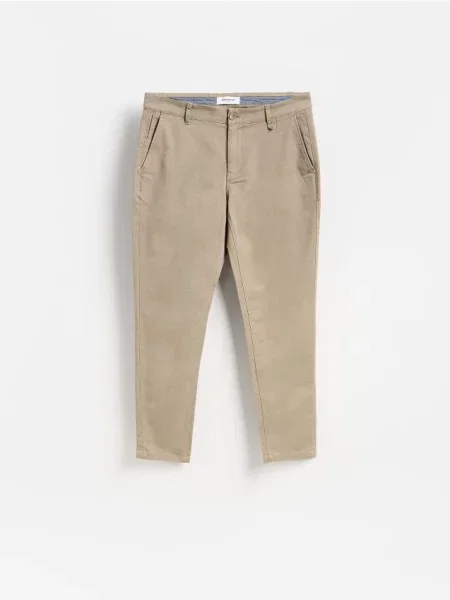 Reserved Pantaloni chino slim fit bej