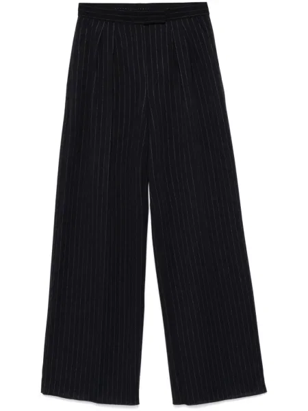 Pantaloni Max Mara cu dungi albastru