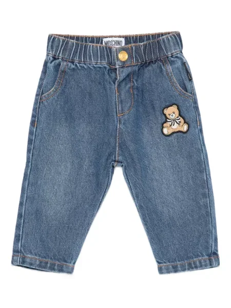 Spodnie dziecięce Moschino niebieskie