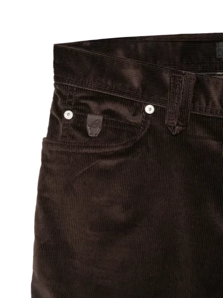 Pantaloni Brioni de catifea cord maro