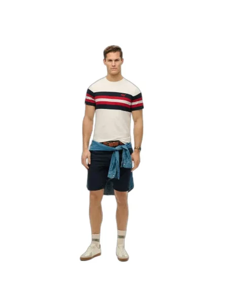 Koszulka Superdry Essential Stripe biała