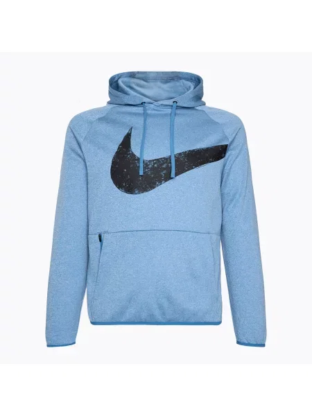 Férfi pulóver Nike Therma-FIT Fitness aegean storm/black Therma-FIT Fitness fekete