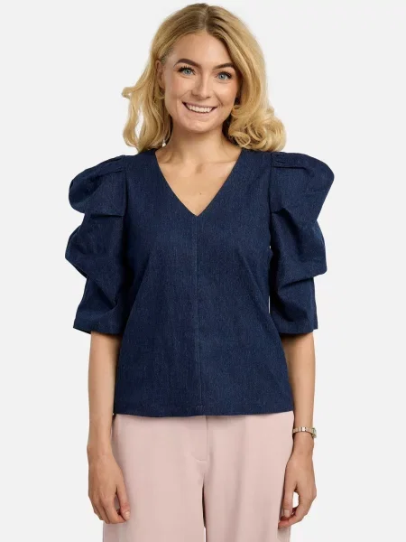 Liberte Essentiel Tricou WINNIE denim albastru