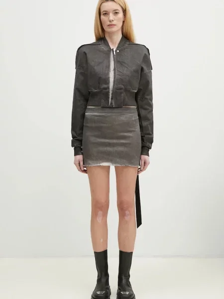 Rick Owens geacă bomber Flight Jacket Cropped femei de tranziție gri
