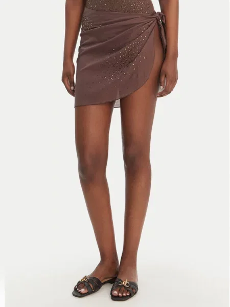 Guess Spódnica mini brązowy