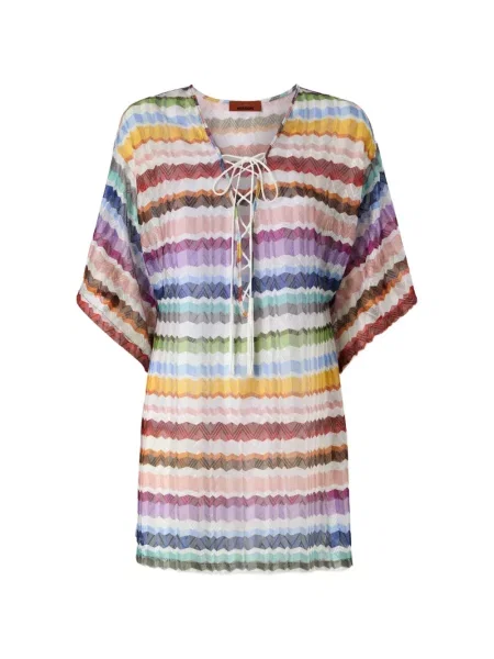 Šněrovací krajkové šaty Missoni bílé