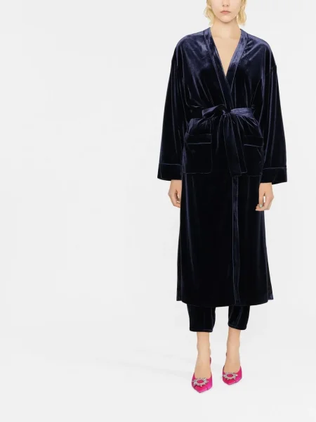 Palton Blanca Vita de catifea albastru