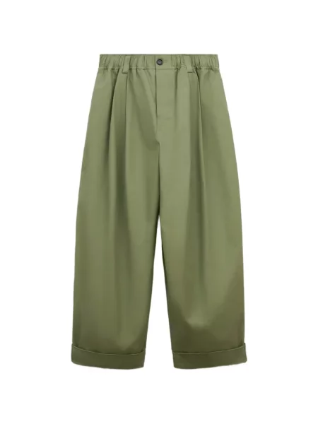 Pantaloni Marni din canvas verde