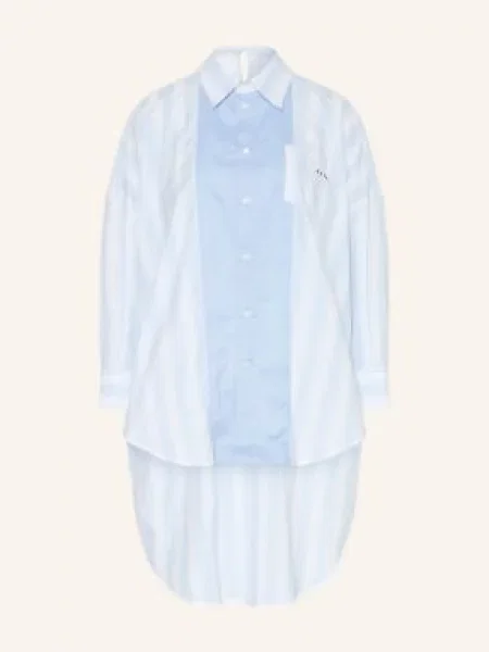 Marni Košile Oversize tmavě modrá / černošedá bílá